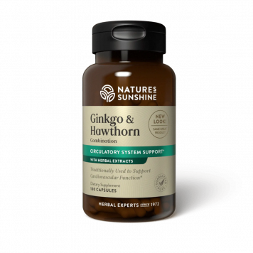 Ginkgo and hawthorn complex 100 capsules - made in USA by Nature's Sunshine Products (NSP) with 30% discount only in 24NSP.EU! Ginkgo and hawthorn complex 100 capsules NSP, model 909