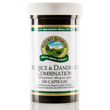 Комплекс солодки и одуванчика (Licorice & Dandelion Combination) NSP, артикул 950